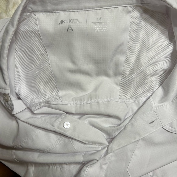 White Antigua University of Central Florida Woven Fishing Shirt with UPF50 - Picture 7 of 10